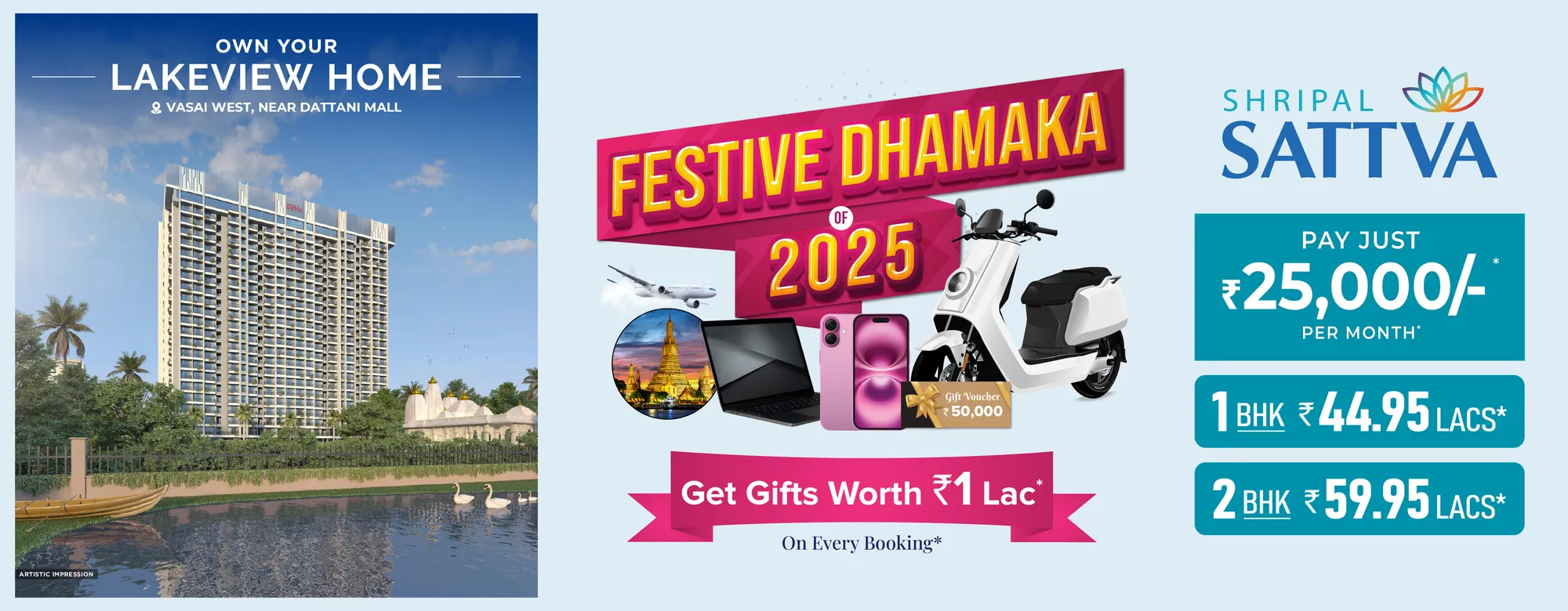 1, 2 BHK Flats in Virar West